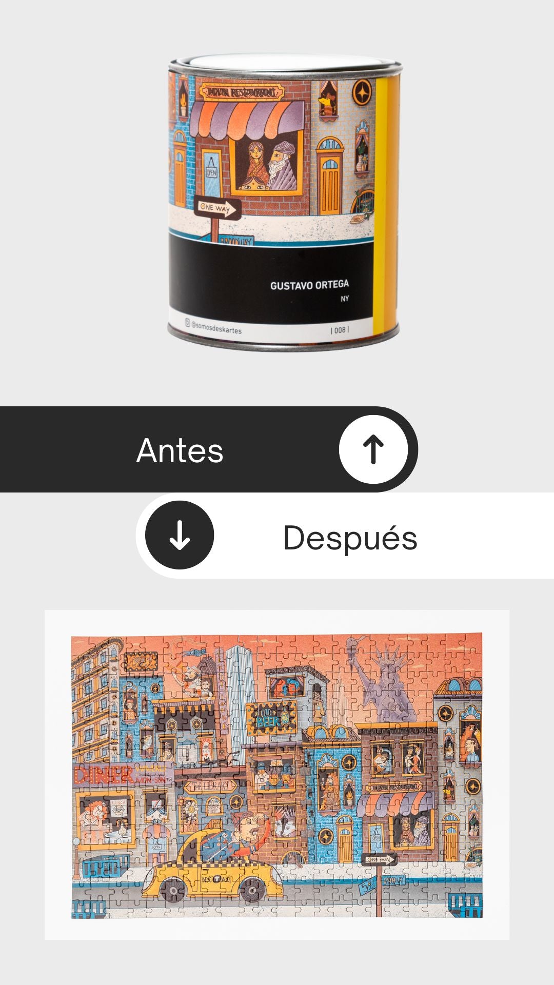 antes y despues rompecabezas ortega